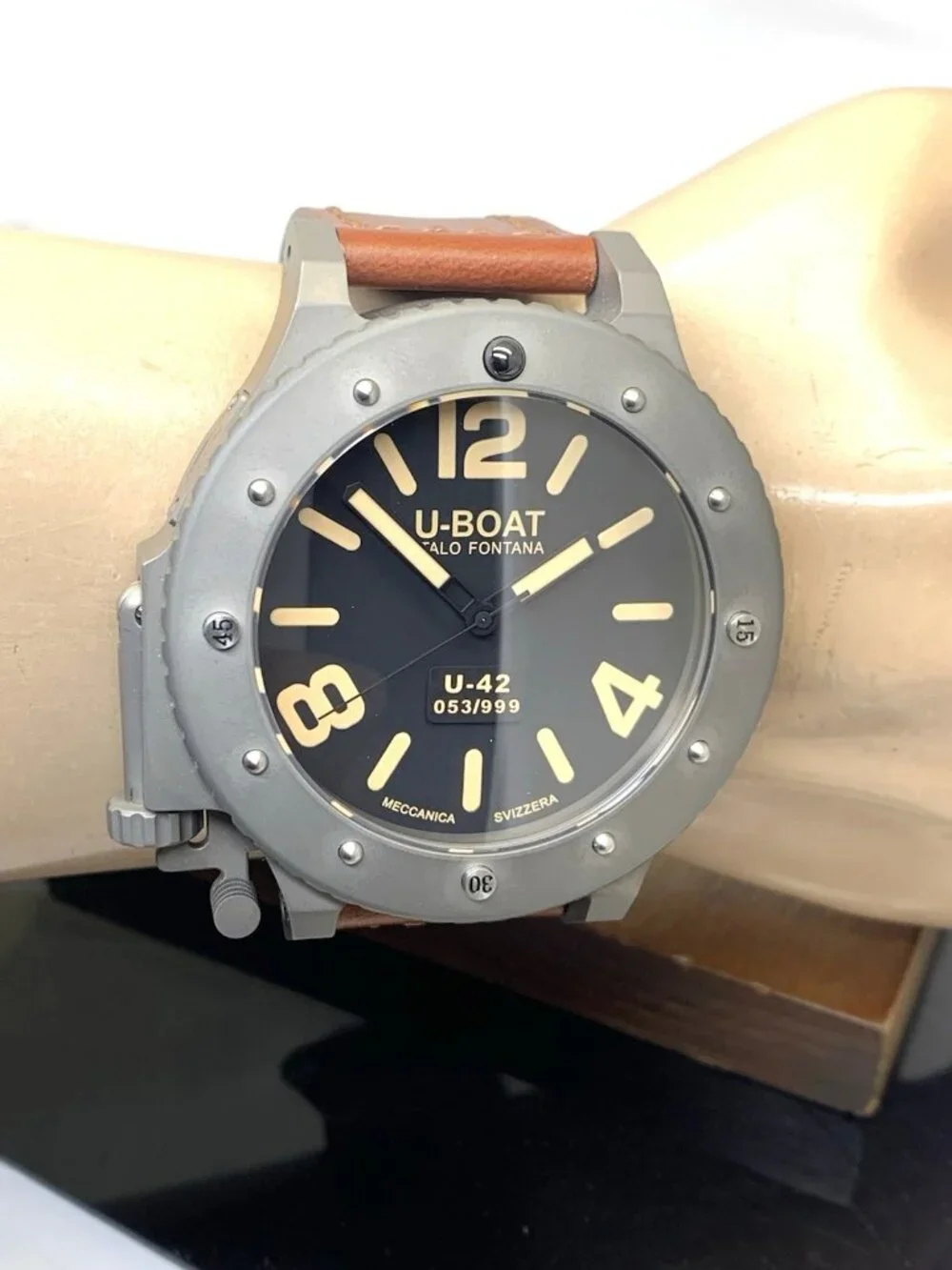 U-Boat U-42 Men's Watch Titanium Case Lefty Automatic Limited Edition 53mm + Box